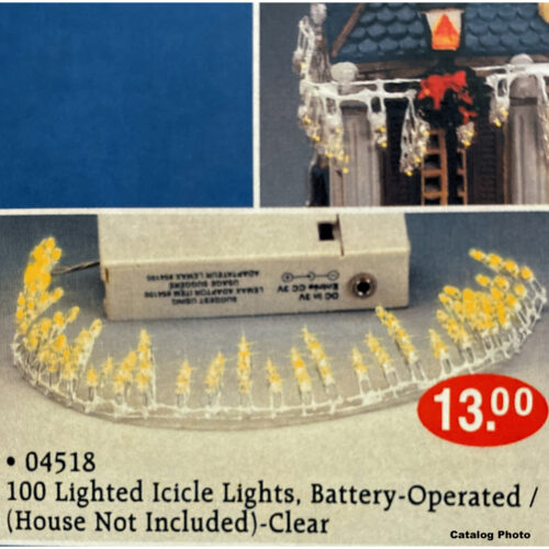 100 Lighted Icicle Lights - Clear