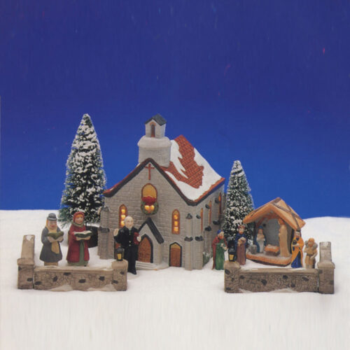 16Pc Lighted Village Set